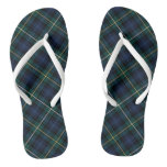 Clan Campbell Tartan Blue And Green Plaid Flip Flops at Zazzle