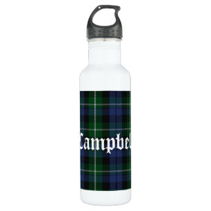 Clan Campbell Tartan Plaid Water Bottle