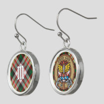 Clan Carnegie Crest and Dress Tartan Earrings