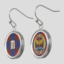 Clan Carnegie Crest and Tartan Earrings