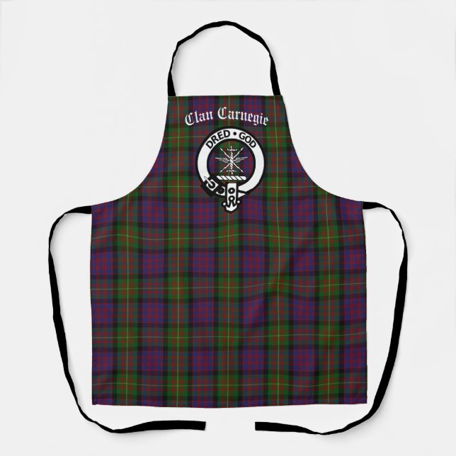 Clan Carnegie Crest Badge and Tartan Apron (Front)