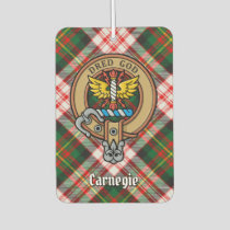 Clan Carnegie Crest over Dress Tartan Air Freshener