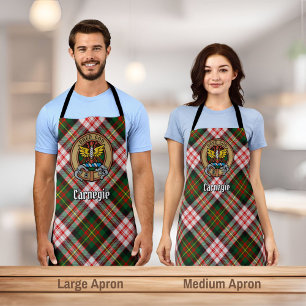 Clan Carnegie Crest over Dress Tartan Apron