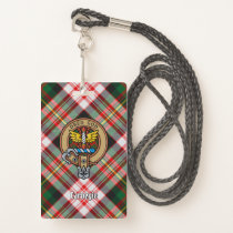 Clan Carnegie Crest over Dress Tartan Badge