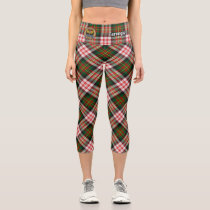 Clan Carnegie Crest over Dress Tartan Capri Leggings