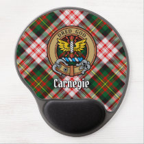 Clan Carnegie Crest over Dress Tartan Gel Mouse Pad