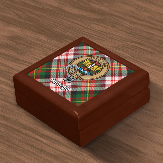 Clan Carnegie Crest over Dress Tartan Gift Box (Creator Uploaded)