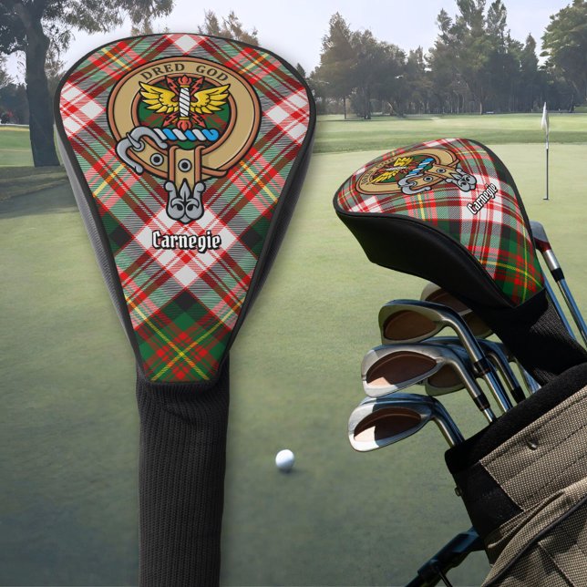 Clan Carnegie Crest over Dress Tartan Golf Head Cover (Creator Uploaded)