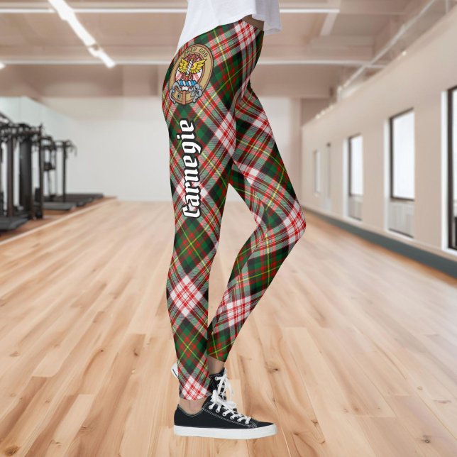 Clan Carnegie Crest over Dress Tartan Leggings (Creator Uploaded)