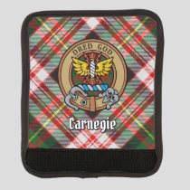 Clan Carnegie Crest over Dress Tartan Luggage Handle Wrap