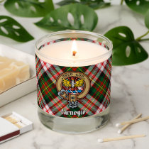 Clan Carnegie Crest over Dress Tartan Scented Candle