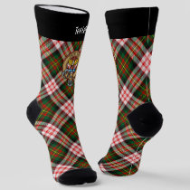 Clan Carnegie Crest over Dress Tartan Socks