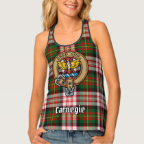 Clan Carnegie Crest over Dress Tartan Tank Top