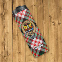 Clan Carnegie Crest over Dress Tartan Thermal Tumbler