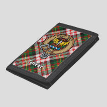 Clan Carnegie Crest over Dress Tartan Trifold Wallet