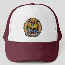 Clan Carnegie Crest over Dress Tartan Trucker Hat