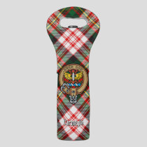 Clan Carnegie Crest over Dress Tartan Wine Bag