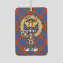 Clan Carnegie Crest over Tartan Air Freshener