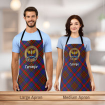 Clan Carnegie Crest over Tartan Apron