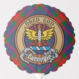 Clan Carnegie Crest over Tartan Balloon