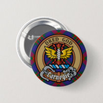 Clan Carnegie Crest over Tartan Button