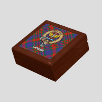 Clan Carnegie Crest over Tartan Gift Box