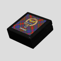 Clan Carnegie Crest over Tartan Gift Box