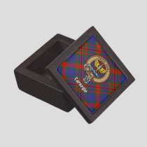 Clan Carnegie Crest over Tartan Gift Box