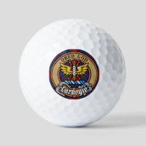 Clan Carnegie Crest over Tartan Golf Balls