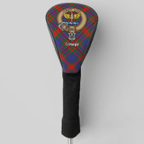 Clan Carnegie Crest over Tartan Golf Head Cover