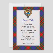 Clan Carnegie Crest over Tartan Invitation