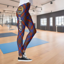 Clan Carnegie Crest over Tartan Leggings