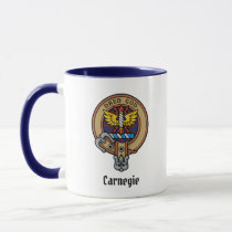 Clan Carnegie Crest over Tartan Mug