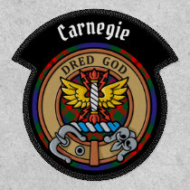 Clan Carnegie Crest over Tartan Patch