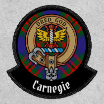 Clan Carnegie Crest over Tartan Patch