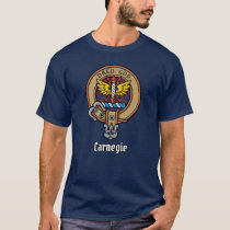 Clan Carnegie Crest over Tartan T-Shirt