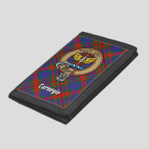Clan Carnegie Crest over Tartan Tri-fold Wallet