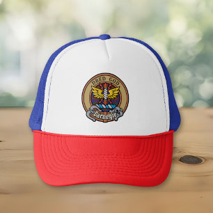 Clan Carnegie Crest over Tartan Trucker Hat