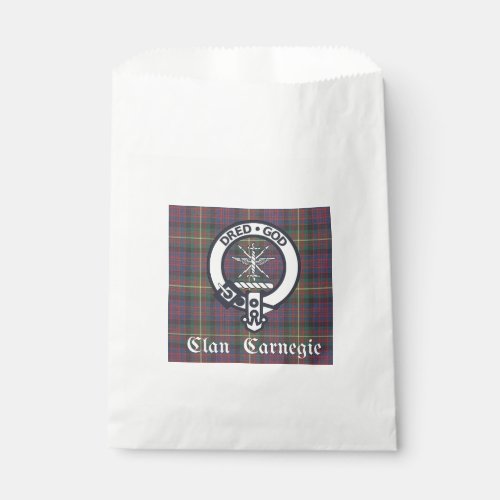 Clan Carnegie Crest Tartan Favor Bag