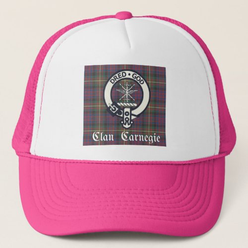 Clan Carnegie Crest Tartan Trucker Hat