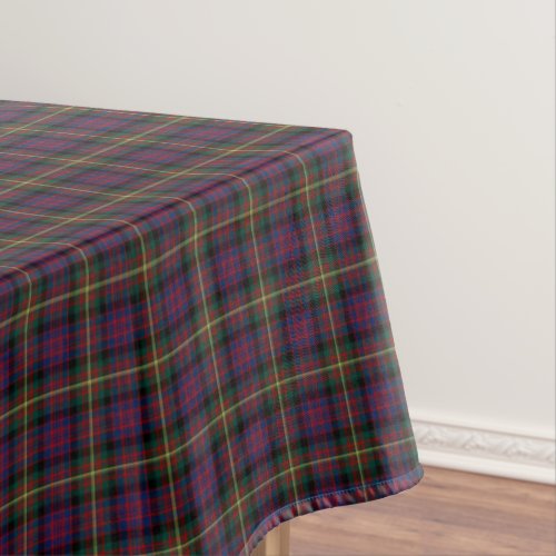 Clan Carnegie Dark Blue and Red Scottish Tartan Tablecloth
