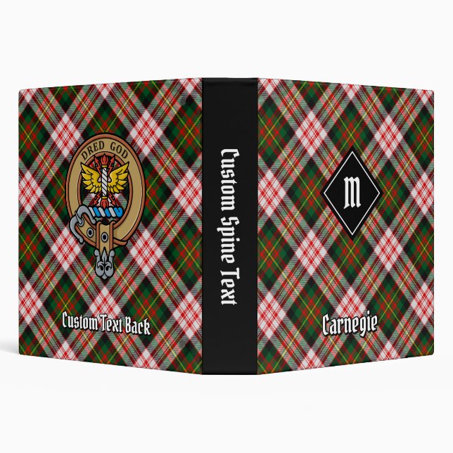 Clan Carnegie Dress Tartan 3 Ring Binder (Background)