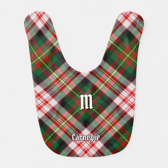 Clan Carnegie Dress Tartan Baby Bib (Front)