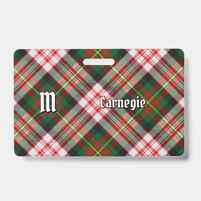 Clan Carnegie Dress Tartan Badge (Front)