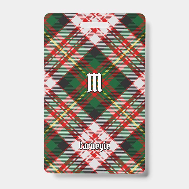 Clan Carnegie Dress Tartan Badge (Front)
