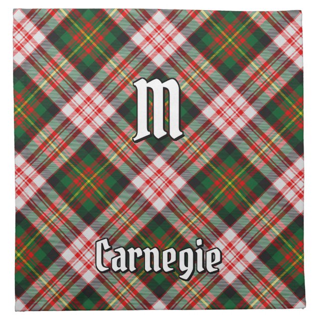 Clan Carnegie Dress Tartan Cloth Napkin (Front)