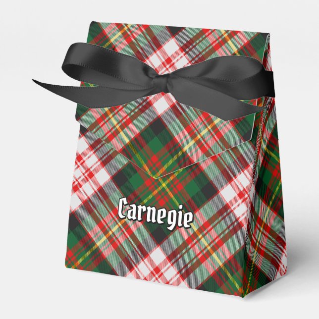 Clan Carnegie Dress Tartan Favor Boxes (Front Side)