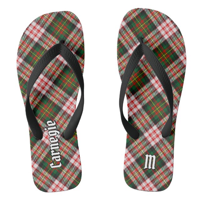 Clan Carnegie Dress Tartan Flip Flops (Footbed)