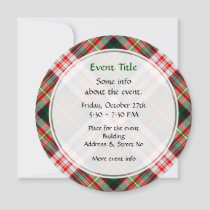 Clan Carnegie Dress Tartan Invitation