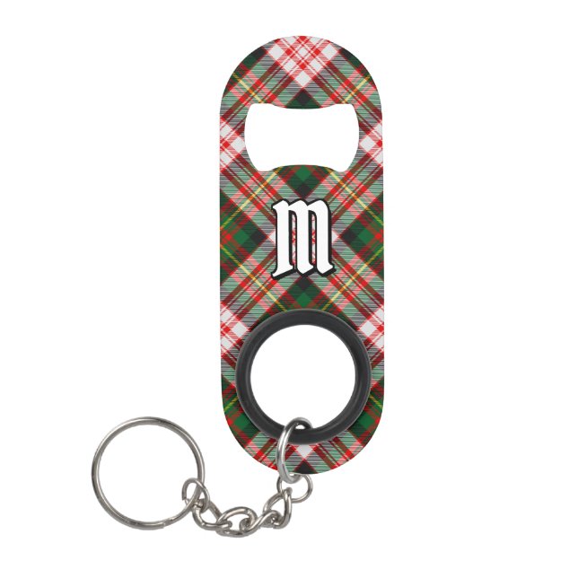 Clan Carnegie Dress Tartan Keychain Bottle Opener (Front)